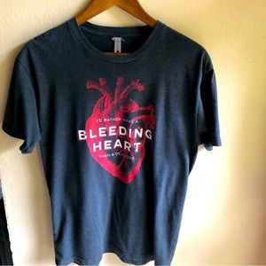 Next Level Apparel. Bleeding Heart Graphic Tshirt. Gray Shirt Size Medium